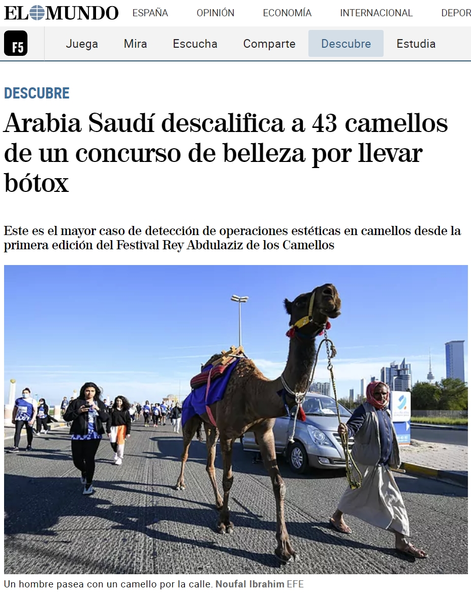 Una noticia de dopaje y camellos, pero sin drojas...