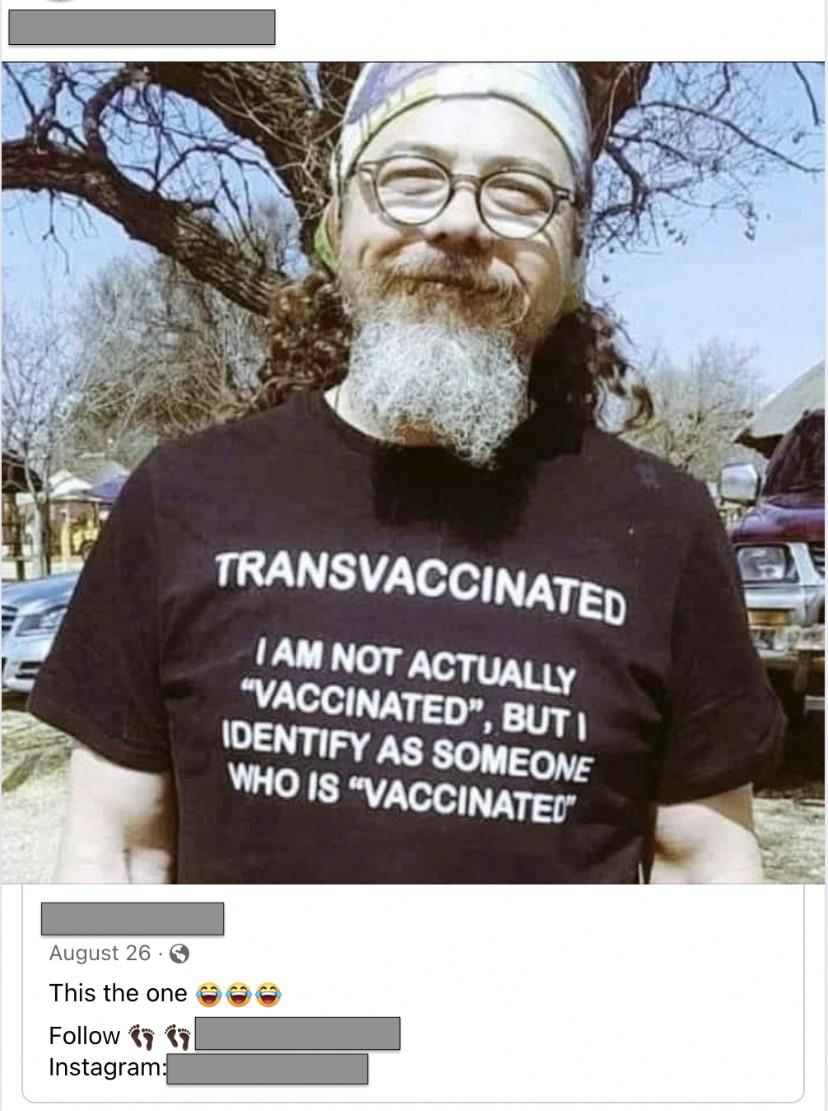 Transvacunado: "en realidad no me he vacunado, pero me identifico como alguien que sí lo ha hecho"