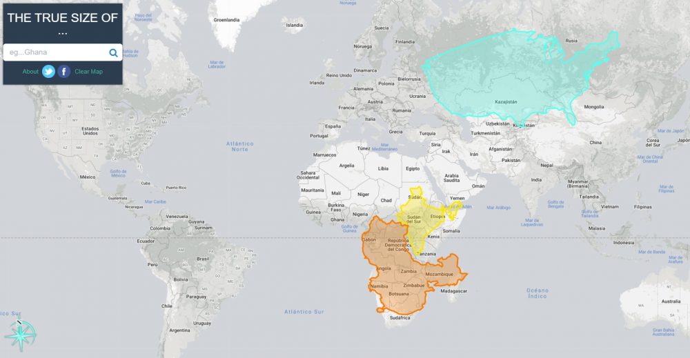Necesitas 7.200 kilómetros para cruzar África y 6.400 para cruzar Rusia. Los mapas cuentan otra cosa