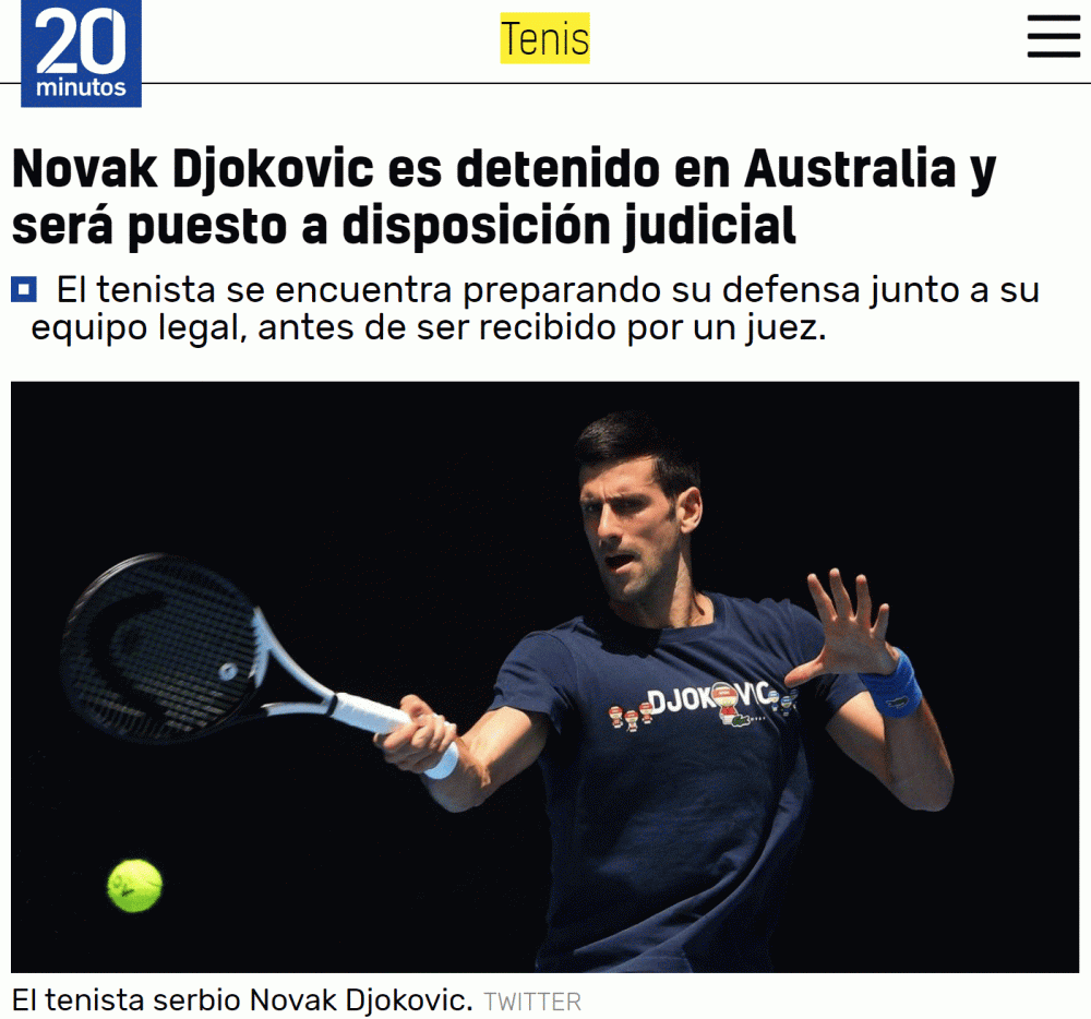 Djokovic ha sido detenido... otra vez.