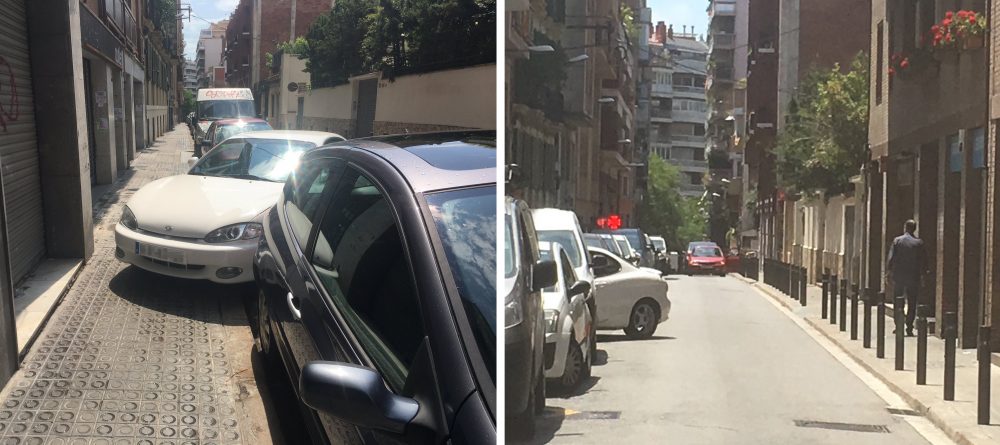 El hyundai coupé más odiado de Cataluña: Una conductora lleva casi cinco años aparcando el coche sobre la acera para hacer la compra en Barcelona