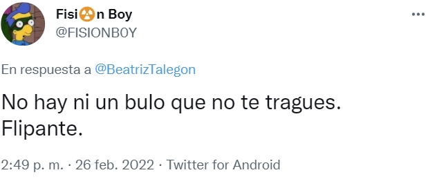 Está entretenida la competición entre Echenique y Bea Talegón por ver quién mete más veces la pata...