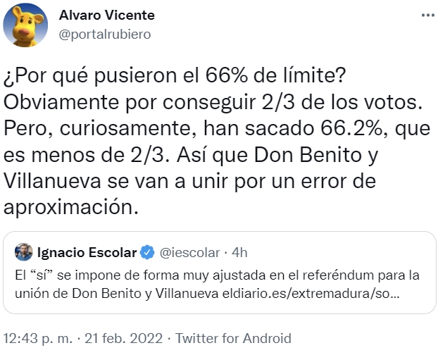 Don Benito y Villanueva se van a fusionar por un error de aproximación