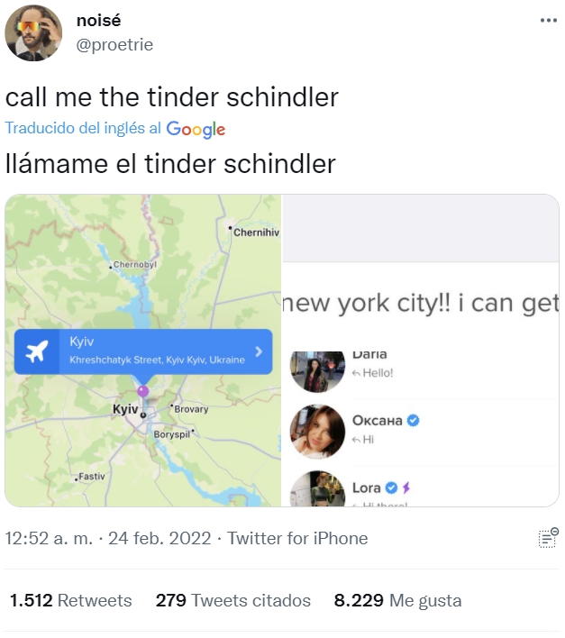 La lista de Tindr Schindler