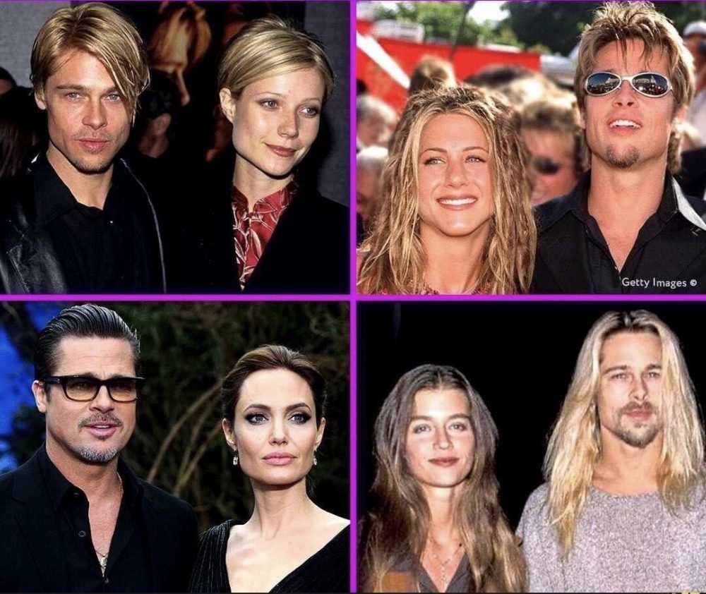 Brad Pitt siempre adquiere el aspecto de la mujer con la que está saliendo en ese momento