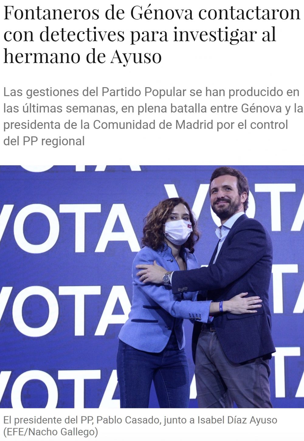 Casado le hace un jaque a la reina