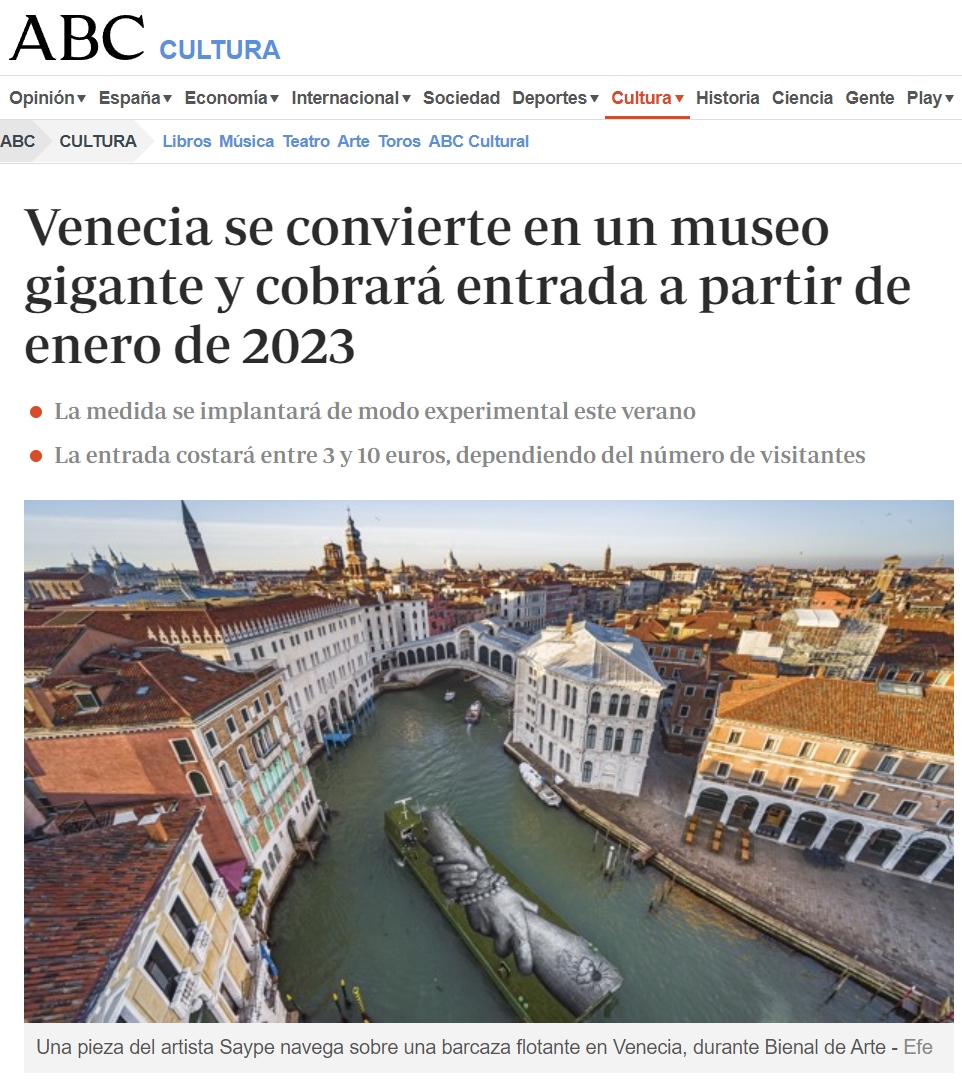 Venecia cobrará entrada: el primer museo gigante