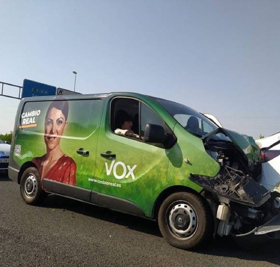 Dos furgonetas de VOX accidentadas en pocos días...