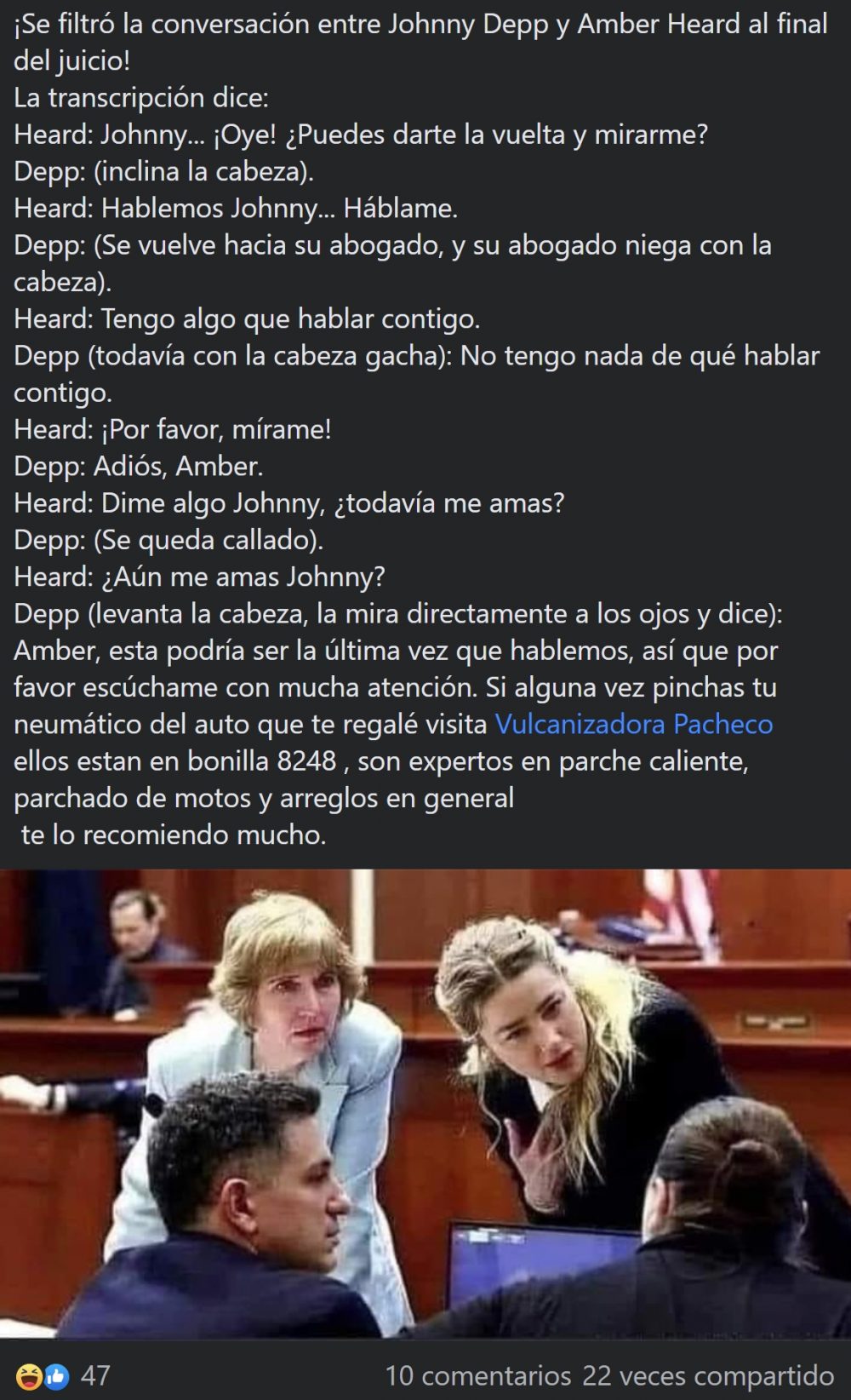 Se filtra una conversación post-juicio entre Amber Heard y Johnny Depp