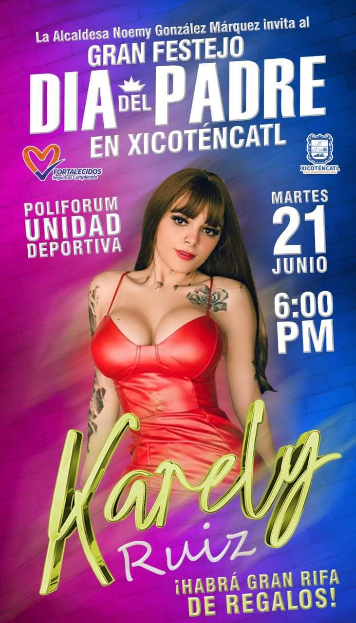 La alcaldesa de Xicoténcatl (Méjico) decidió celebrar el Día del Padre en su localidad contratando con 15.000€ del ayuntamiento a una modelo de 0nlyfans para ofrecer un show para aduItos.