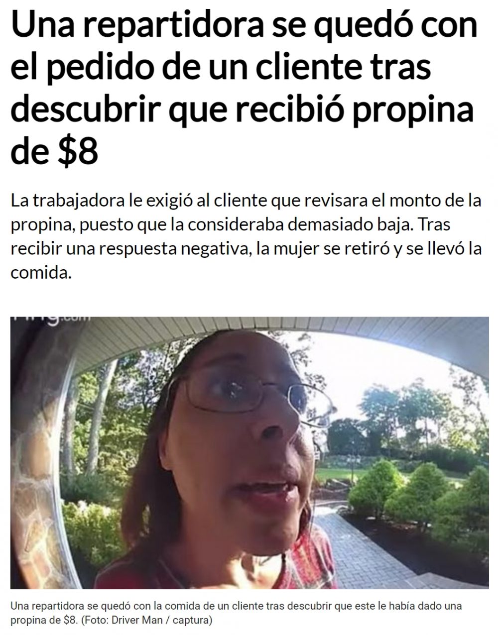 Y por cosas como ésta es mejor que los estadounidenses no porten armas... porque a veces dan ganas de usarlas...