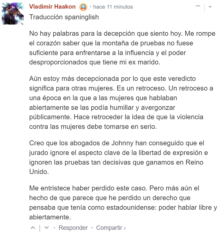 Amber Heard declarada culpable por difamación: Tendrá que pagar 10 millones de indemnización a Johnny Depp y 350.000 de multa