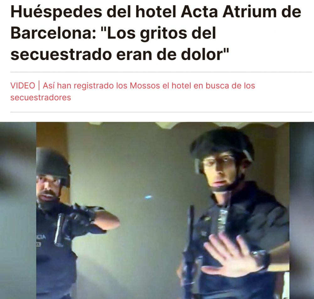 Vas a Barcelona al Primavera Sound, y te encuentras que en tu hotel hay un servicio de habitaciones especial porque en la habitación de al lado han secuestrado a un tipo.