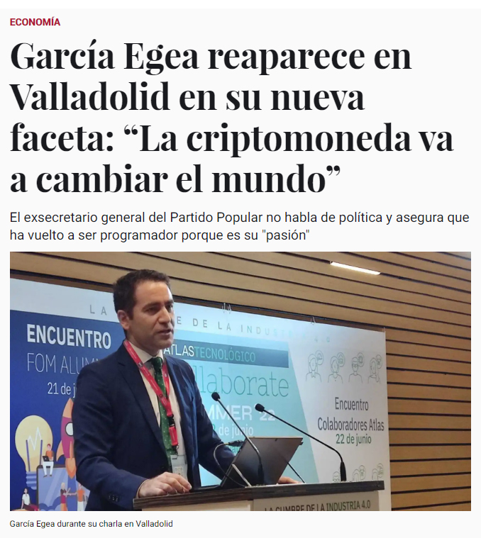 García Egea: de pepero a criptobro