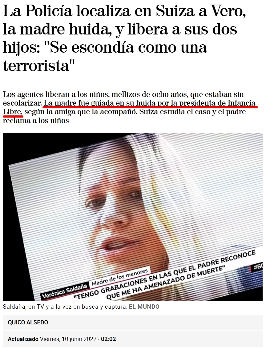 La recién indultada ayudó a esta mujer a secuestrar a sus hijos