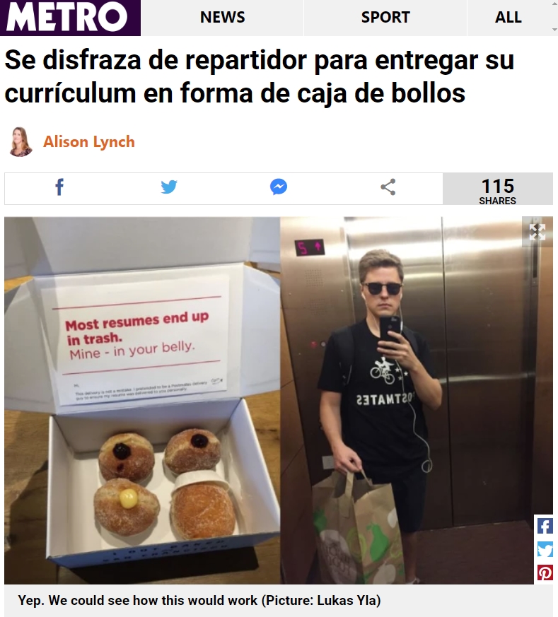 "La mayoría acaban en la basura, el mío en tu estómago"