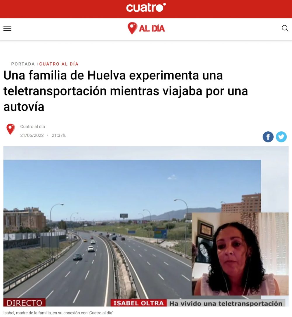Una familia de Huelva dice haber sufrido una TELETRANSPORTACIÓN