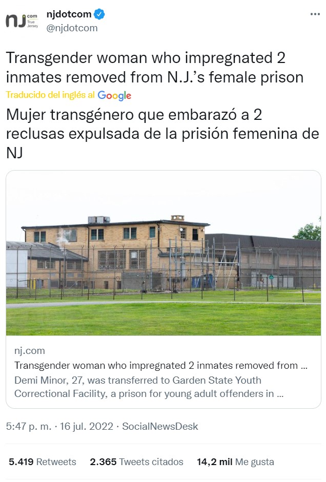 Hay un infiltrado en la cárcel de New Jersey. Para que no se dé cuenta de que nos cae mal, le llamaremos disimuladamente... TRAVEL KVRON.