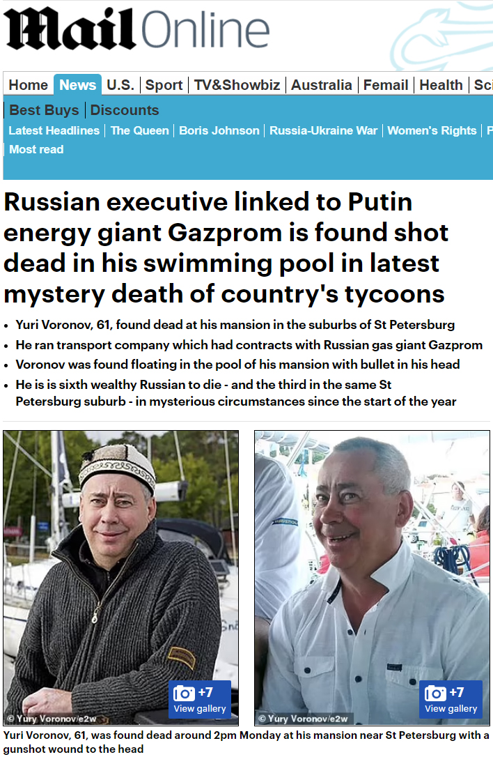 Multimillonario ruso vinculado con Gazprom muere con una herida de bala en la cabeza