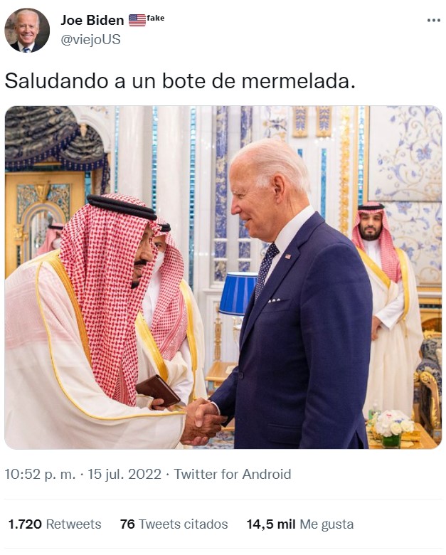 Esta cuenta fake de Biden es como El Mundo Today: parodia pero no tanto...