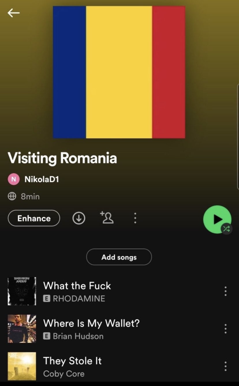 Playlist de Spotify: "Visitando Rumanía"