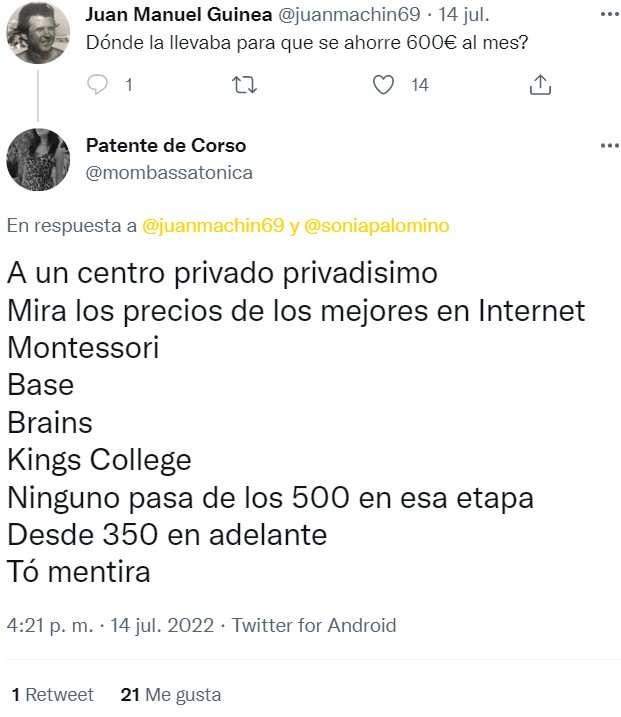 5000 euros al mes se ha ahorrado. Oremos.