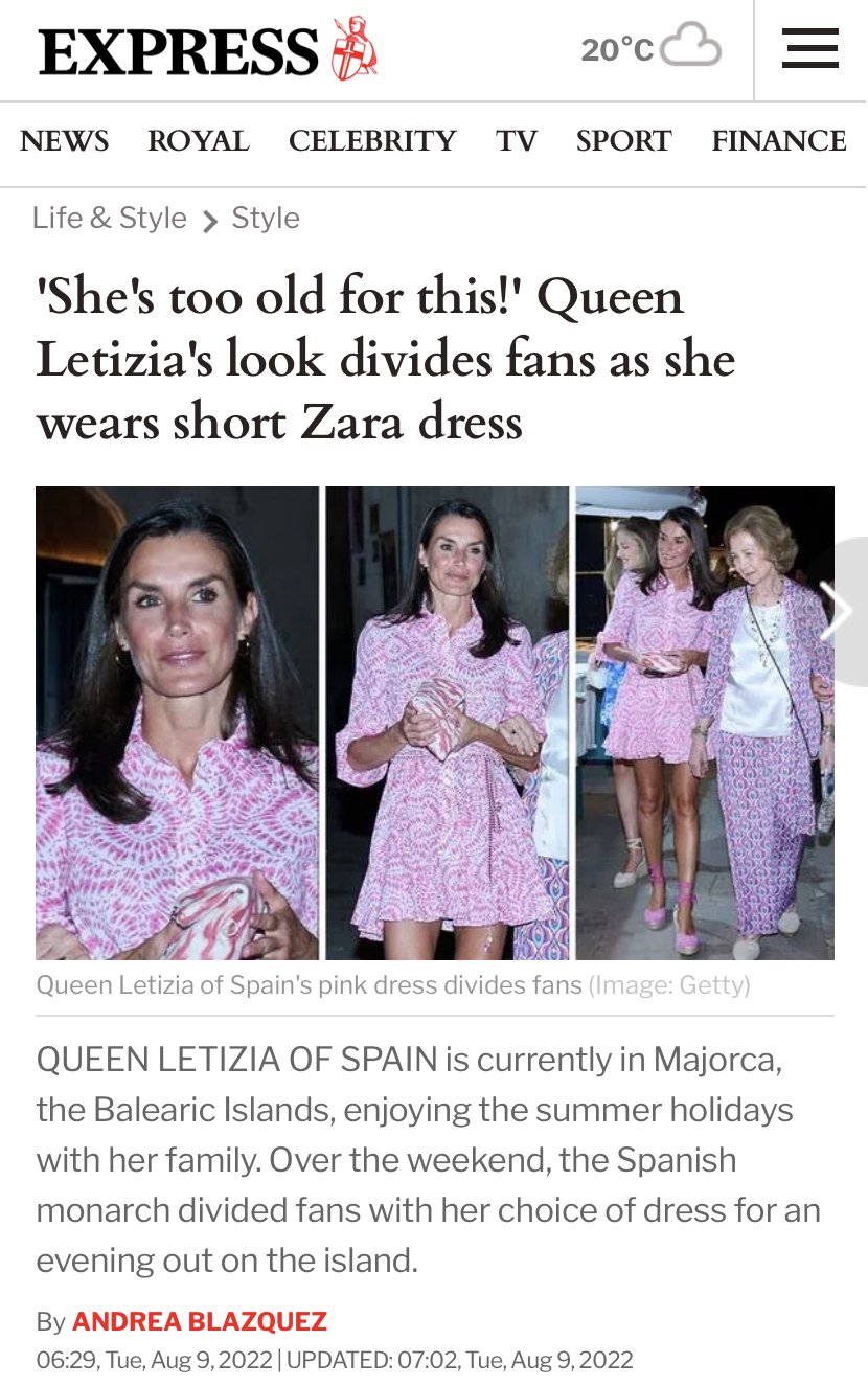 Letizia: "Too old for this"