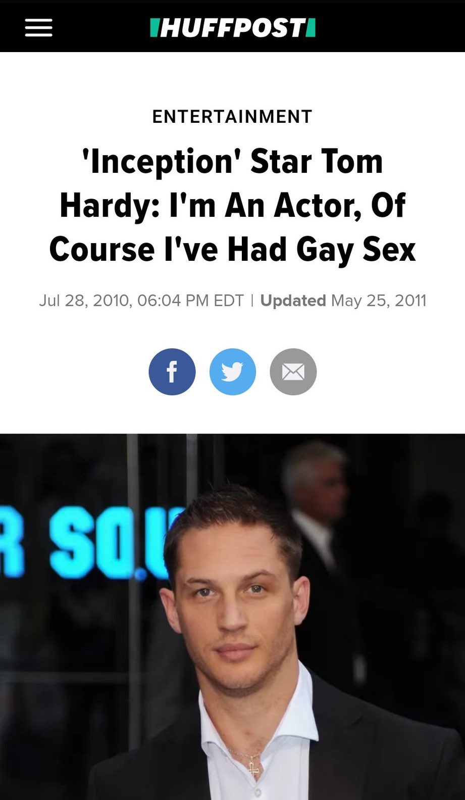 "Soy actor, por supuesto que he tenido sеxo gаy"