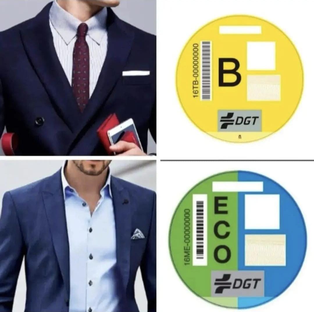 Las nuevas etiquetas eco que llevaremos dependiendo de si tenemos corbata o no