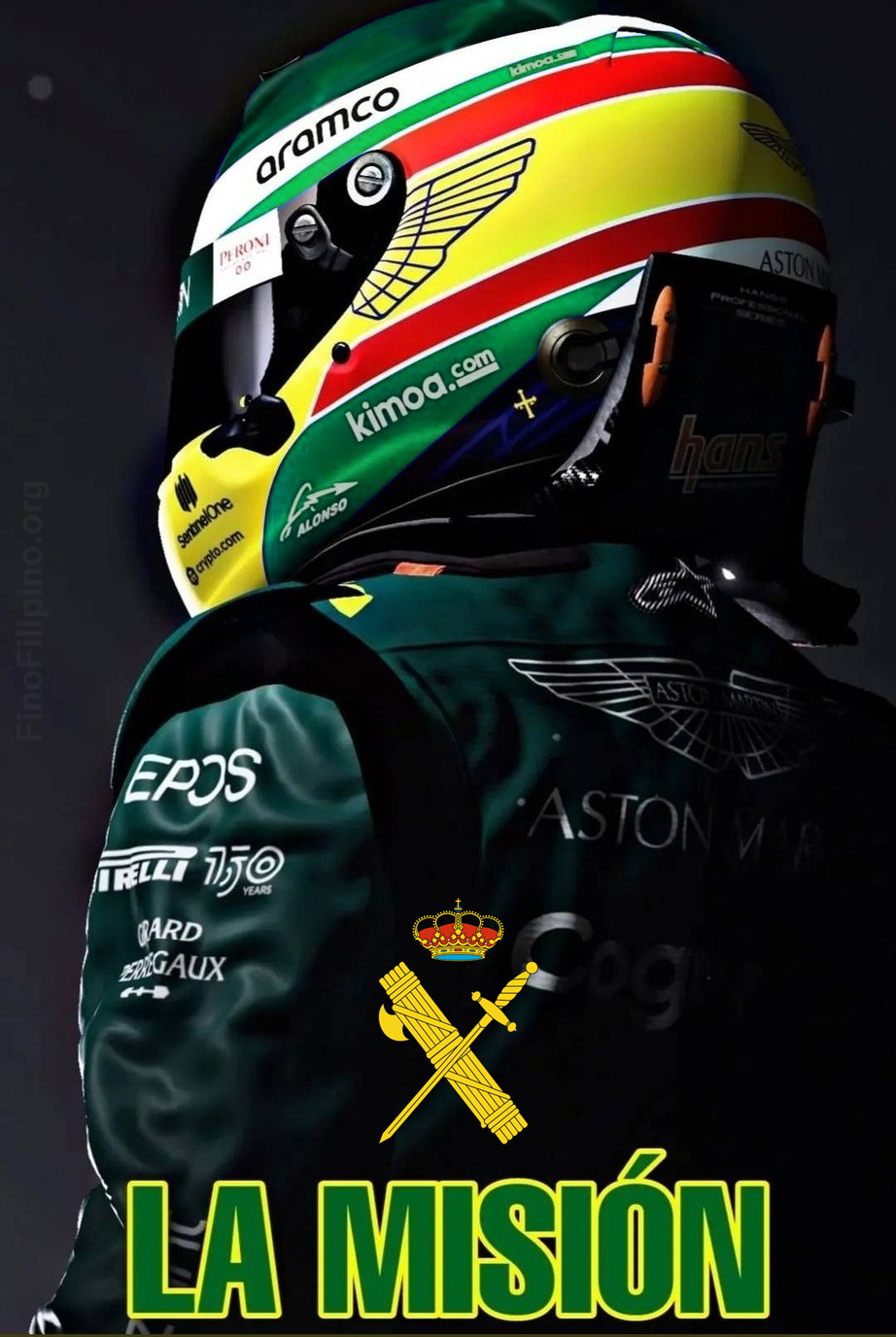 Poco se habla de que los colores de Alonso el año que viene, unidos a la bandera de España, harán que su coche parezca una patrulla de la Guardia Civil y los demás coches se irán apartando a su paso