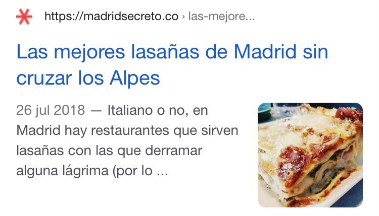 Pues menuda faena que para probar las mejores lasañas de tu ciudad te tengas que ir a Italia...