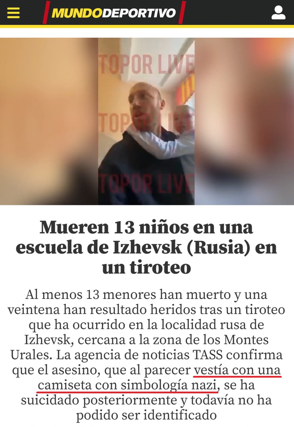 Qué oportuno que el tipo portase simbología natzi...