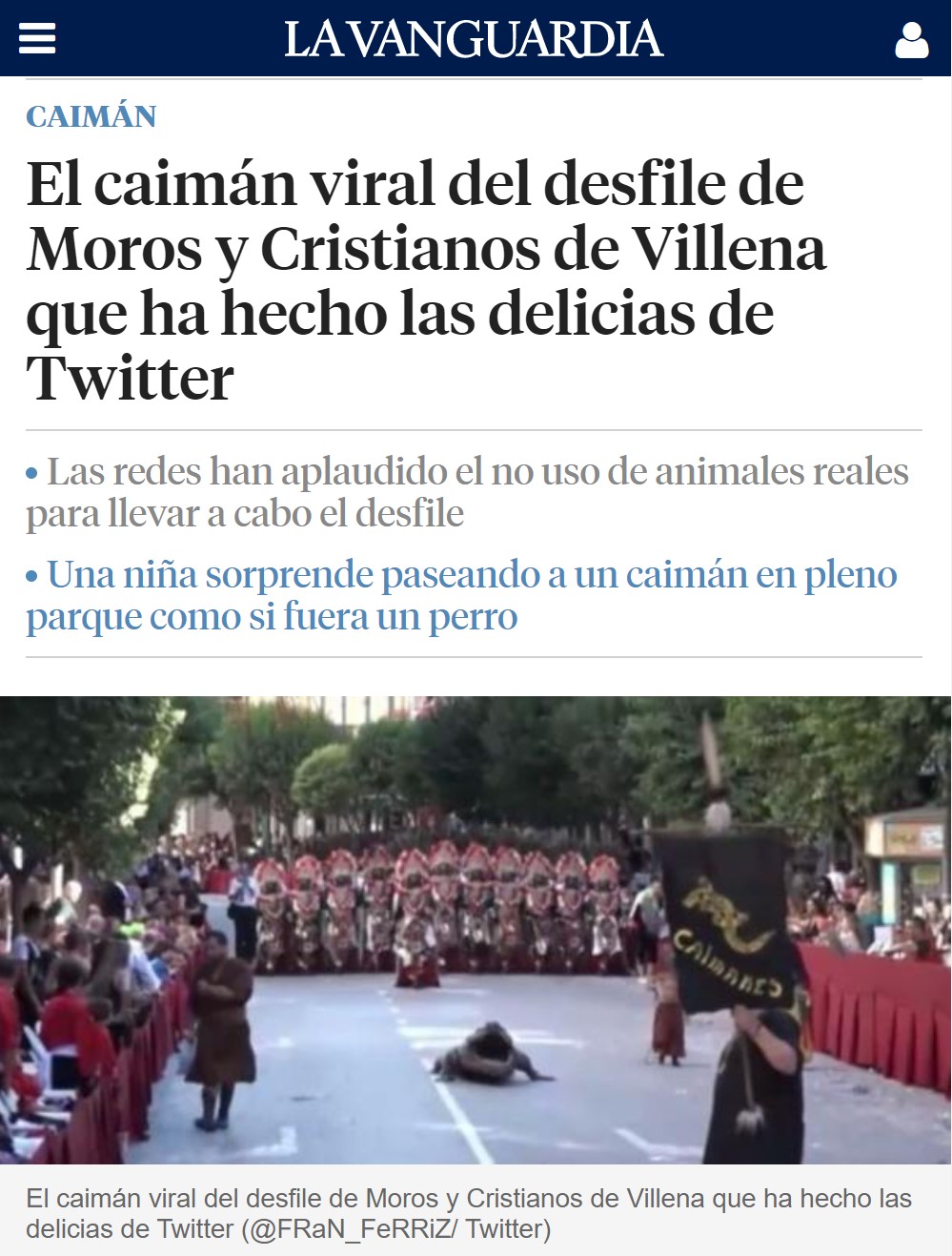 Un cosplay de caimán... muy sufrido