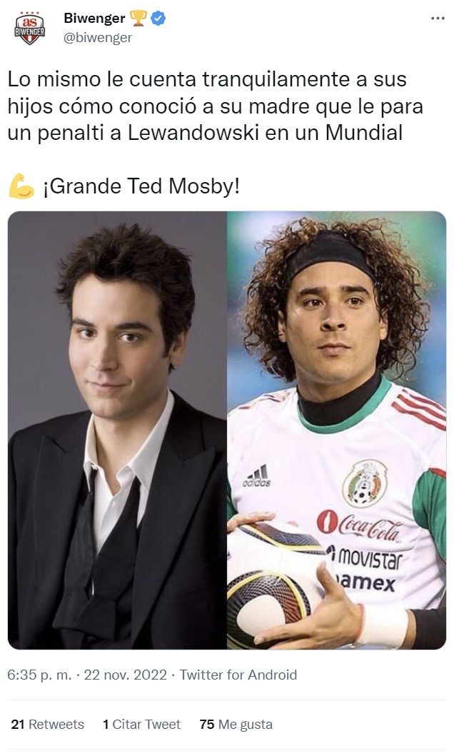 Ted Mosby es trending topic porque... ¡está bajo los palos de la selección de México!