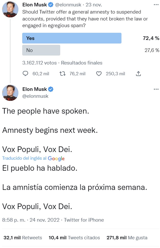 Amnistía masiva en Twitter
