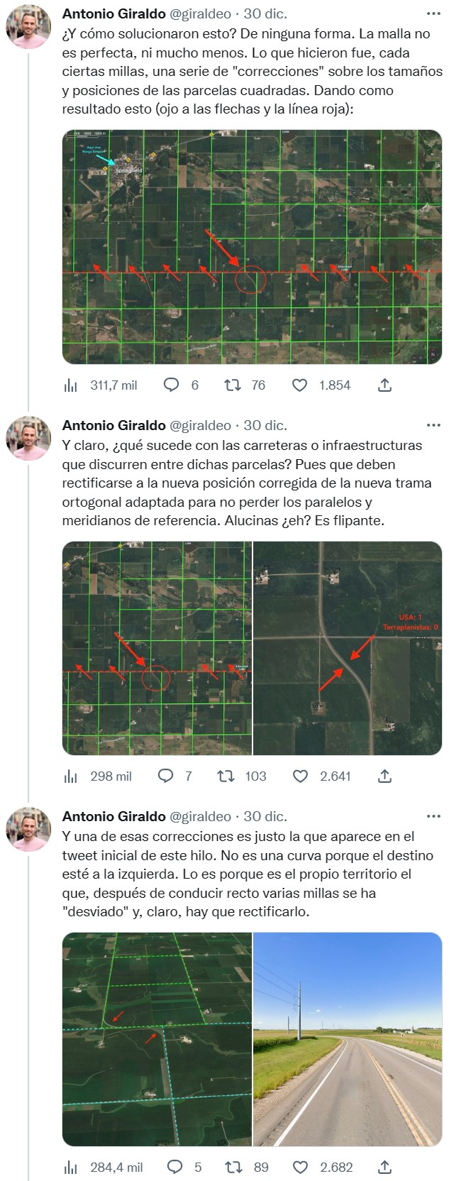 La curva que demuestra que la Tierra no es plana