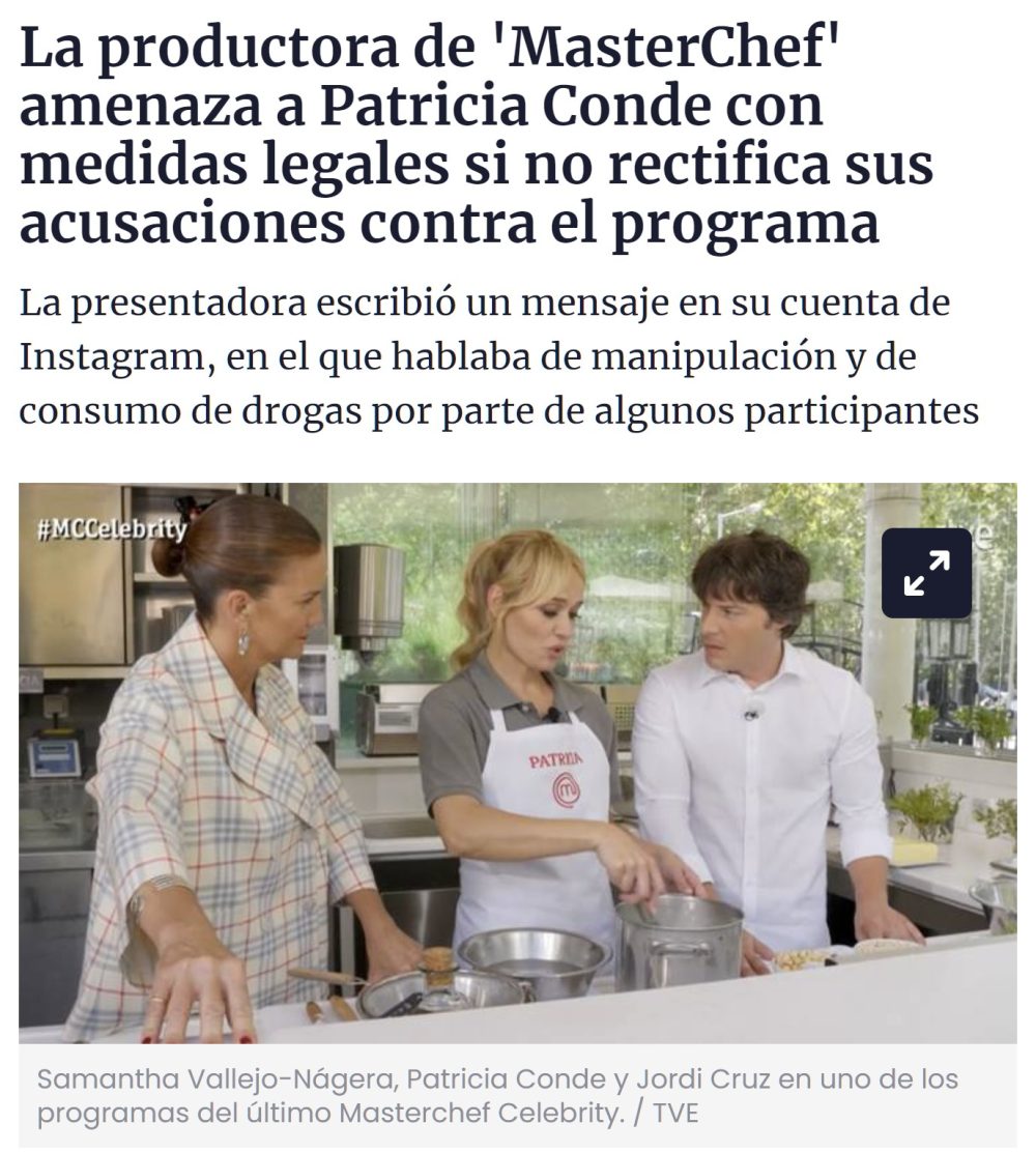 Patricia Conde: LA TV ES MENTIRA