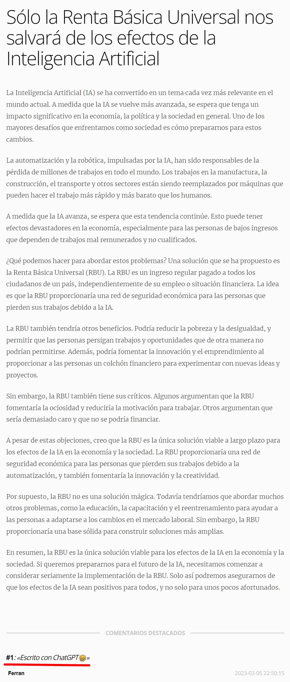 Las IA ya están eliminando puestos de trabajo a velocidad infernal