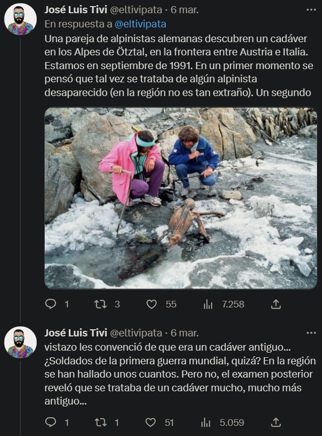 El cuerpo que parecía ser de un alpinista desaparecido, pero resultó tener MILES de años.