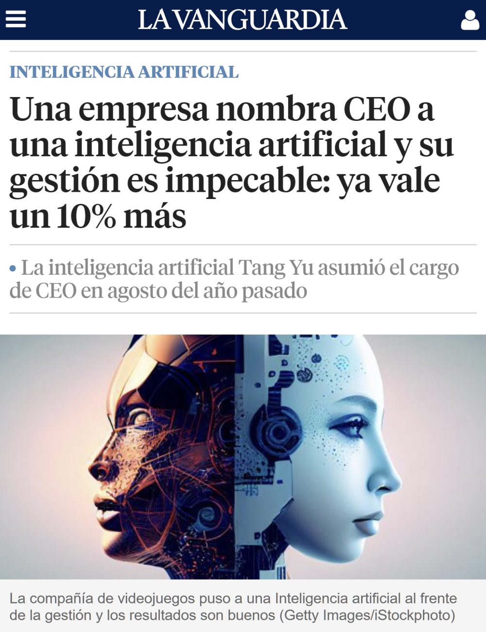¿Poner a la IA al frente de una empresa?: una empresa aumenta su capitalización un 18% tras delegar las labores de dirección en una inteligencia artificial