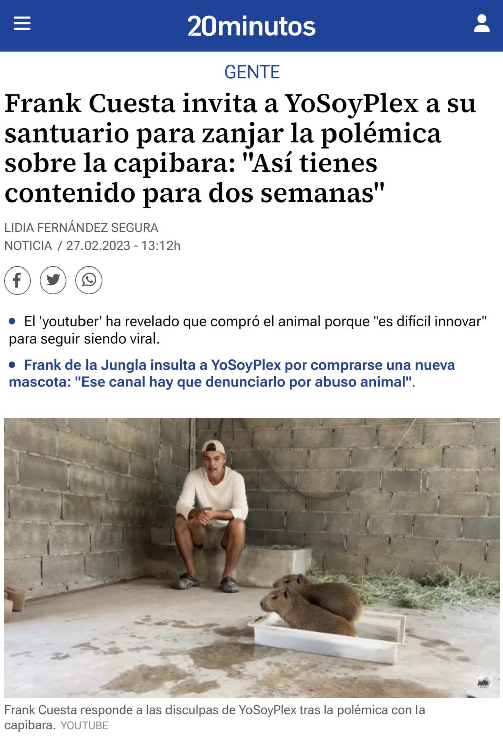 Cómo una disputa en Internet acaba con un youtuber viajando a Tailandia y viviendo entre animales durante una semana