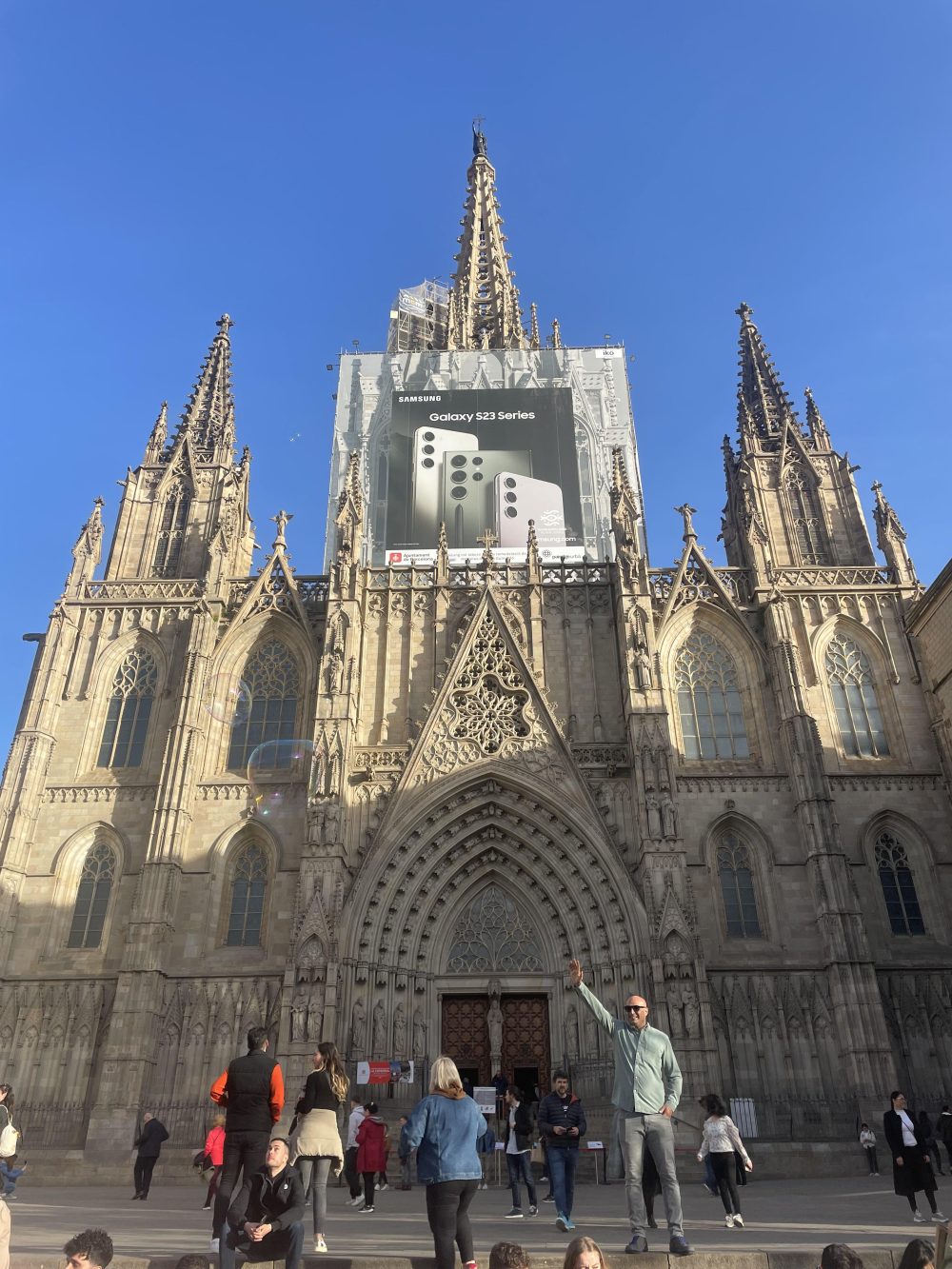 Publicidad en la Catedral de Barcelona