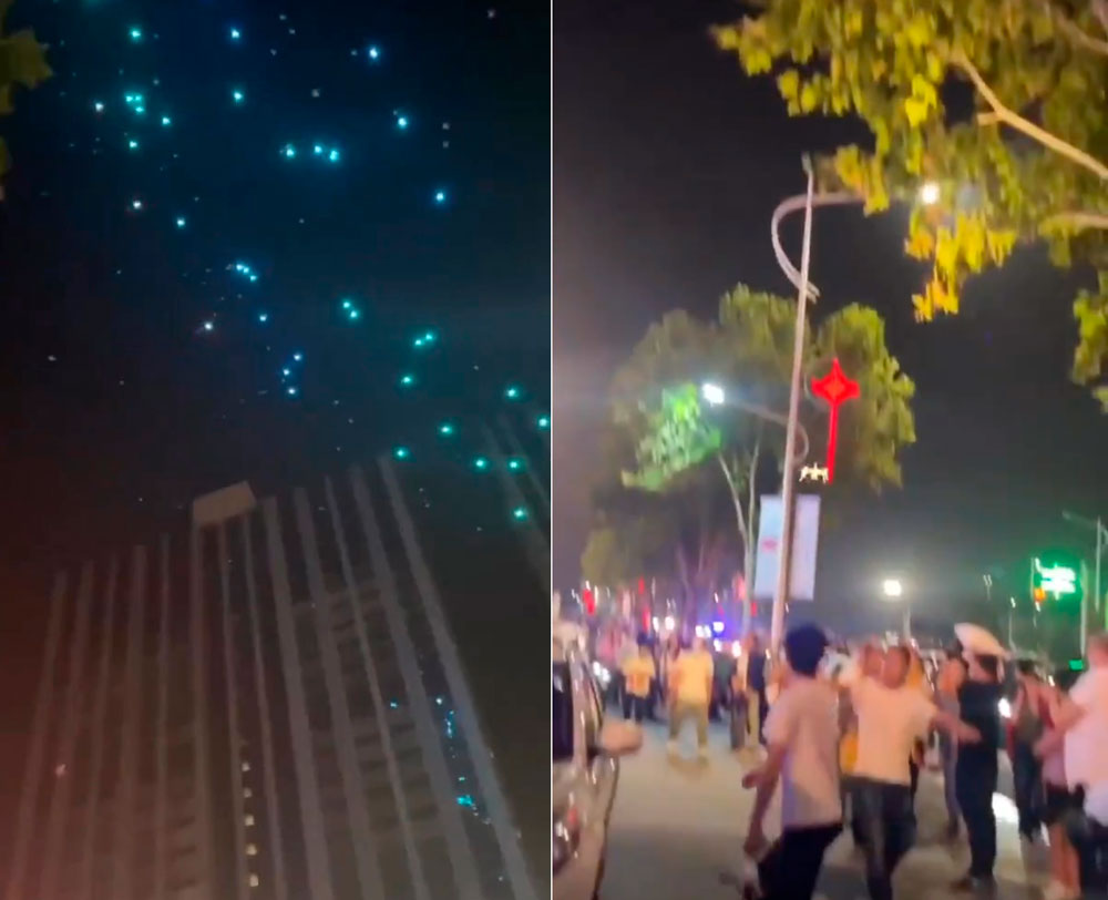 Un show con drones sale mal en China y los aparatos acaban cayendo sobre el público