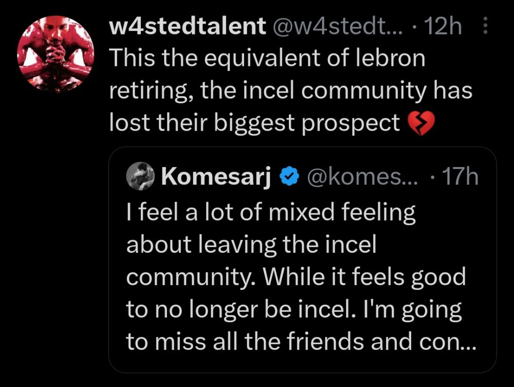 Resumen del movimiento INCEL: Odiar a todas las mujeres... hasta que una te hace caso.