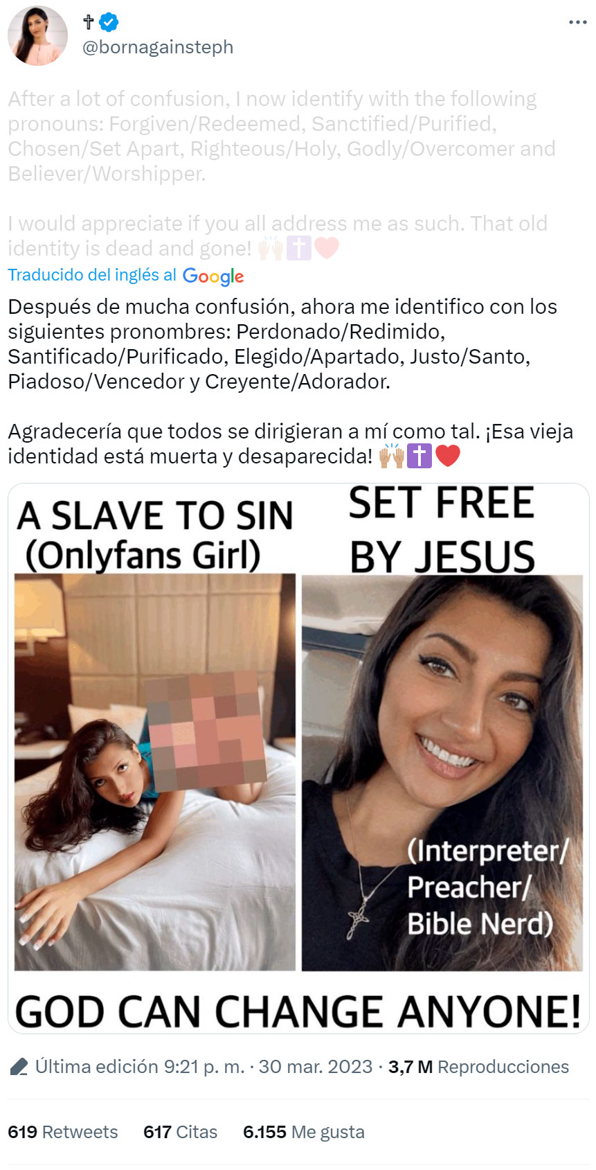 Jesús salvó a esta pobre infiel de caer en las llamas del infierno