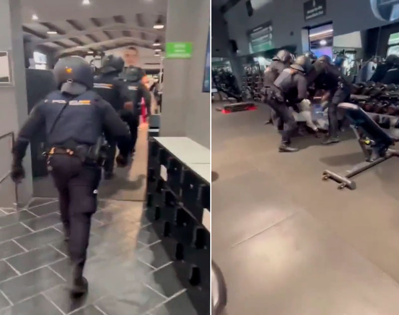 Ayer se viralizó un vídeo en el que se movilizaba un importante operativo de la Policía Nacional para detener a un presunto acosador mientras estaba en el gimnasio