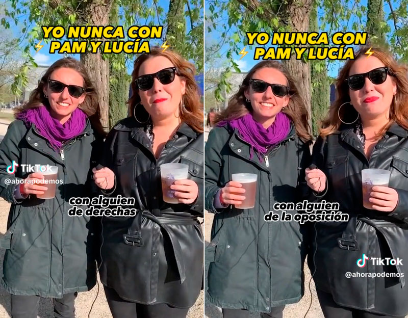El 'Yo nunca' de Ángela Rodríguez 'Pam': «¿Alguna vez has fantaseado con alguien de la oposición?»