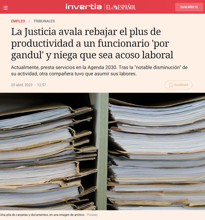 "Notable disminución de su actividad" como eufemismo de: SE TOCABA LOS HUEVOS A DOS MANOS