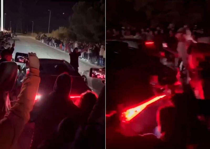 Va a estar interesante el parte de accidente: confunde la D con la R y atropeIIa a varias personas