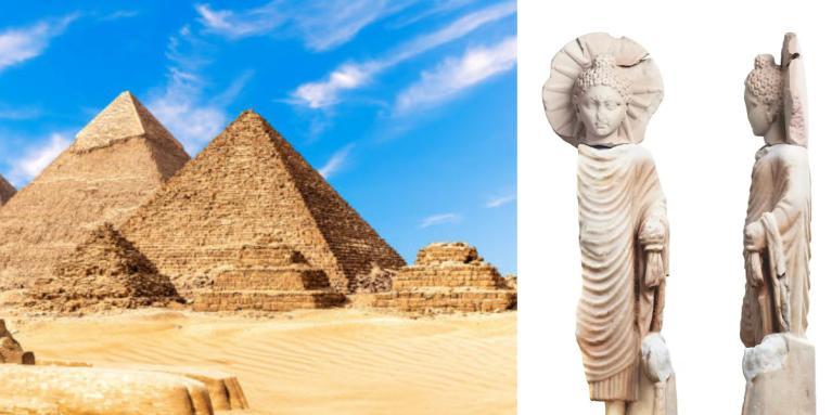 Descubren estatua de Buda en Egipto, cerca de las pirámides